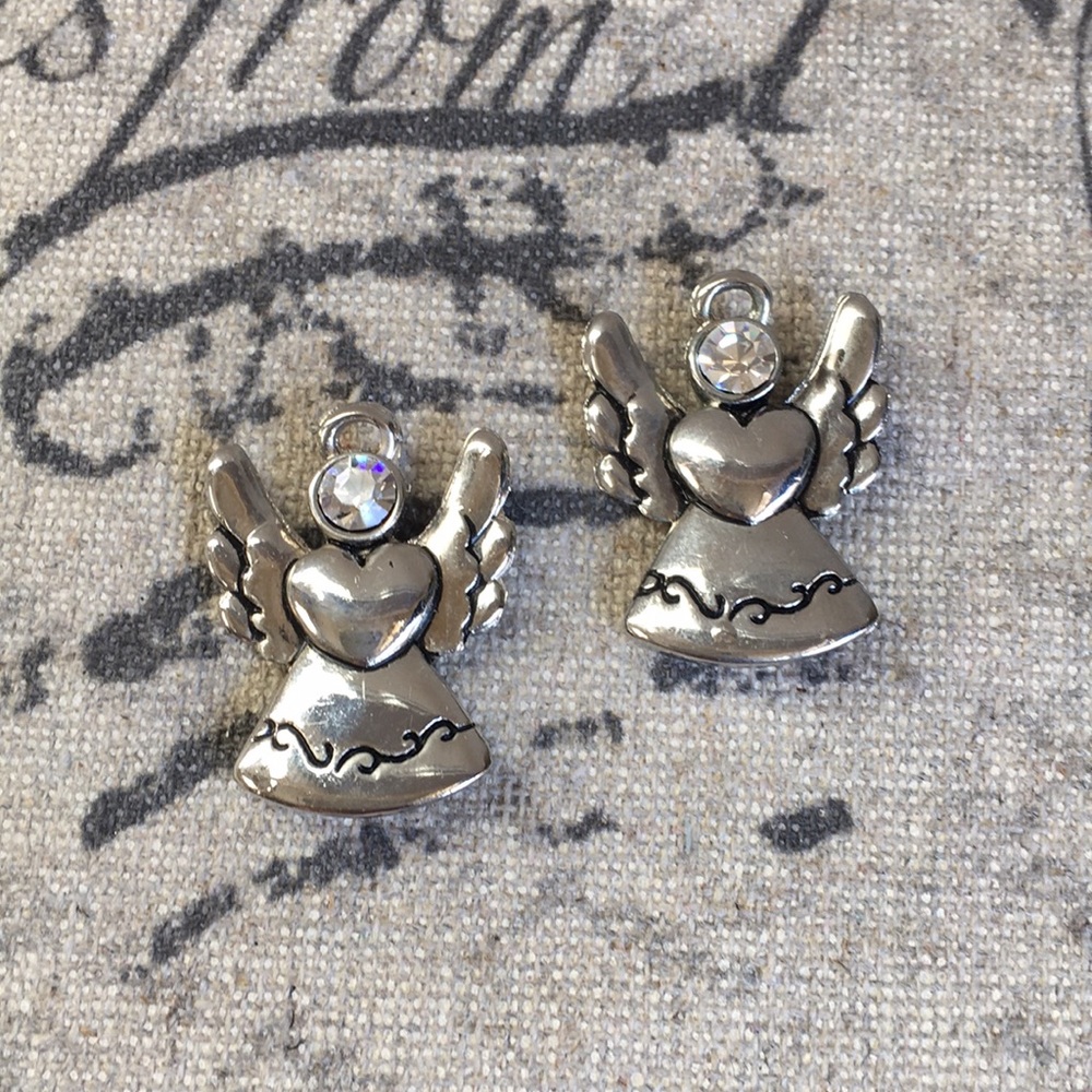 Silver Angel Charm Set